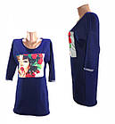 Туніка жіноча під джинс 1031 (демі) 44-46р (з принтом - двонитка) ТОЖ-360053, фото 3