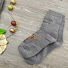 Шкарпетки чоловічі махрові середні новорічні GRAND 27-29р сірі, фото 3
