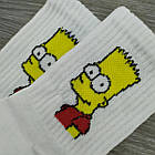 Носки женские весна/осень высокие с приколами Добра Пара 36-40р барт белые 30024977, фото 6