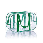 Прозора сумка XL(65*35*30) з ремінними ручками в пологовий будинок, Зелений