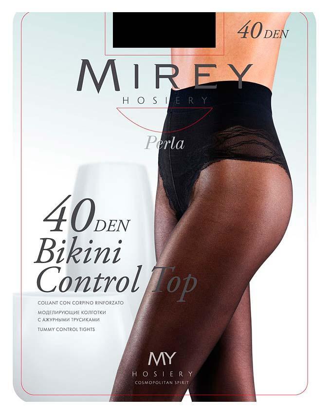 Капронові колготи з коректирующими трусиками Mirey BIKINI CONTROL 40ден №3 чорні ЛЖЗ-120484