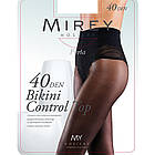 Капронові колготи з коректирующими трусиками Mirey BIKINI CONTROL 40ден №3 чорні ЛЖЗ-120484, фото 5