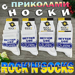 Шкарпетки з приколами демісезонні Rock'n ' socks 444-75 DUREX Україна one size (37-44р) НМД-0510753