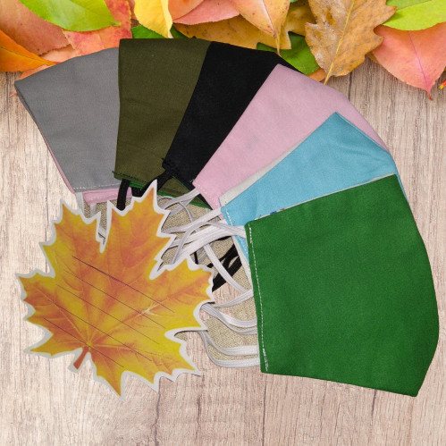 Маска захисна дитяча (10-13років) багаторазова, двошарова, бавовна 100%, Україна, випадкове асорті, 20029388, фото 1