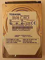 Жесткий диск Toshiba / Hitachi mk1676gsx , 2.5", SATA 3Gb/s, 160 Гб, 5400 rpm, буфер 8 Мб для ноутбука