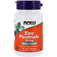 Now Foods, цинк пиколинат (60 капс. по 50 мг), zinc picolinate