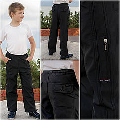 Штани підліткові болоневі з підкладом та кишенями BLV розмір S-2XL чорні 20037956
