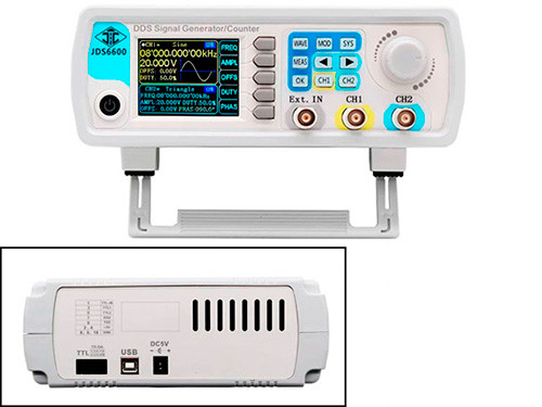 Двоканальний генератор сигналів DDS JUNTEK JDS6600-60M 60МГц