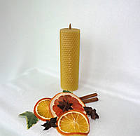 Свеча из пчелиного воска ручной работы декоративная "Медовые соты"