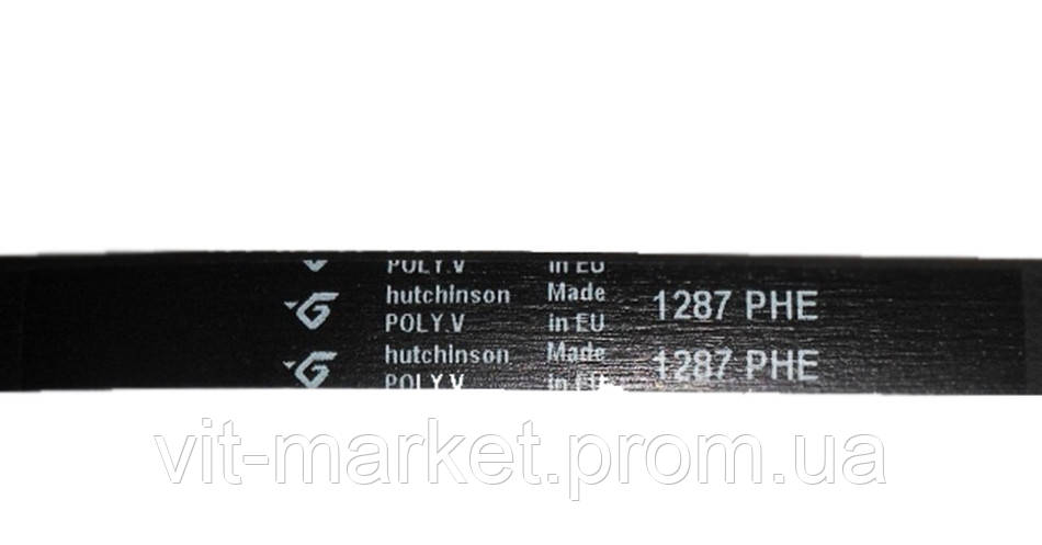 Ремінь 1287 H8 PHE (чорний) Hutchinson для пральної машини Whirlpool код 481281728277