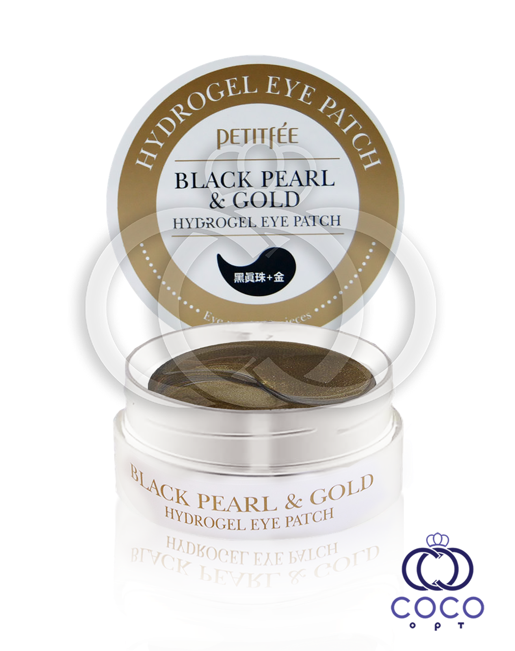 Патчі гідрогелеві PETITFEE Black Pearl & Gold Hydrogel Eye Patch з чорним перлами і золотом