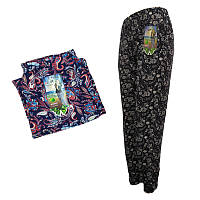 Жіночі легкі літні штани султанки з кишенями Алія 5502 батал (різні малюнки) ЛЖЛ-3077