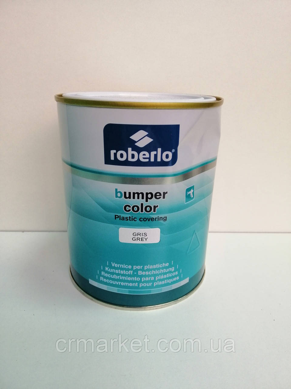 Фарба для бамперів ROBERLO BUMPER COLOR BC-30 1К, сірий 1 л, фото 1