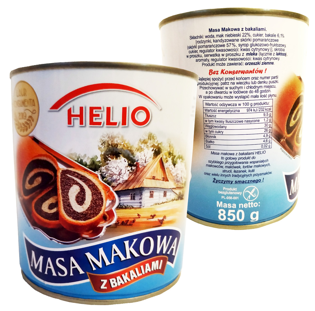 Макова маса HELIO 850g з сухофруктами та горіхами