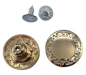 Джинсовий гудзик NEW 20мм колір золото Італія