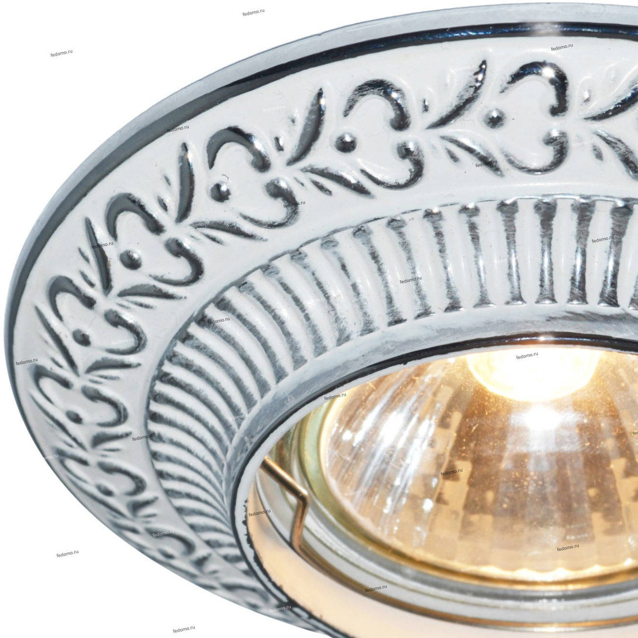 Вбудований точковий світильник Feron DL6240 білий срібло, фото 1