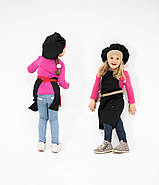 Фартух + Ковпак дитячий Latte Kids 5-7 років Чорно-червоний, фото 5
