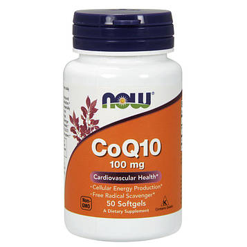 Коензим Q10 - NOW Foods CoQ10 100 mg /50 softgels