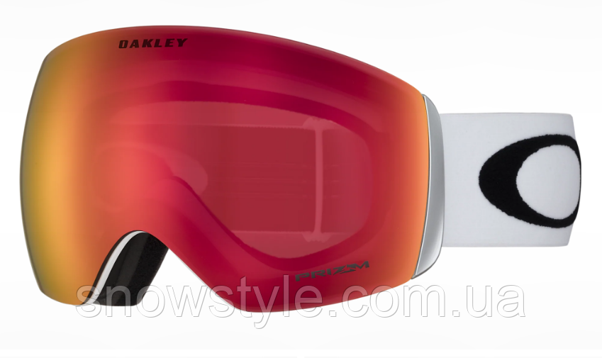 Гірськолижна маска Oakley Flight Deck L (XL) Matte White Лінза Prizm Torch Iridium