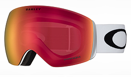 Гірськолижна маска Oakley Flight Deck L (XL) Matte White Лінза Prizm Torch Iridium