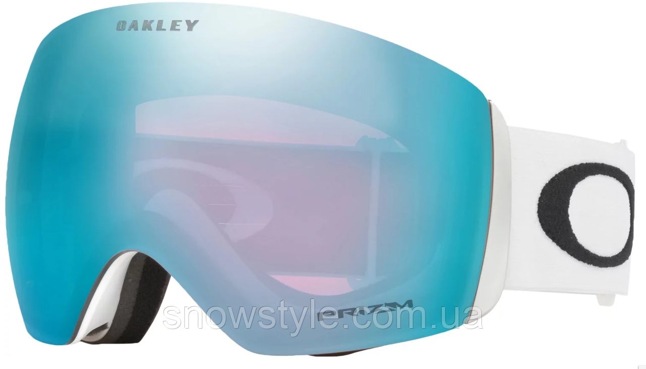Гірськолижна маска Oakley Flight Deck Matte White Лінза Prizm Sapphire Iridium