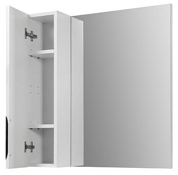 Дзеркало ЮВВИС у ванну кімнату 60 см біле ОСКАР з шафкою зліва