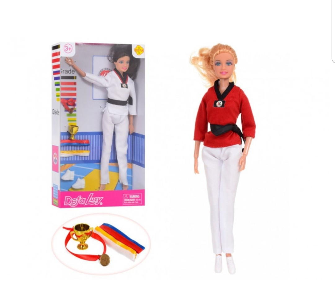 Barbie каратистка Defa Лялька для дівчинки Барбі лялька спортсменка шарнірна