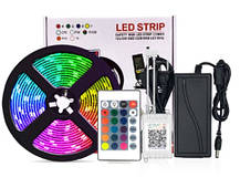 Світлодіодна стрічка LED SMD 3528 5m RGB, фото 3