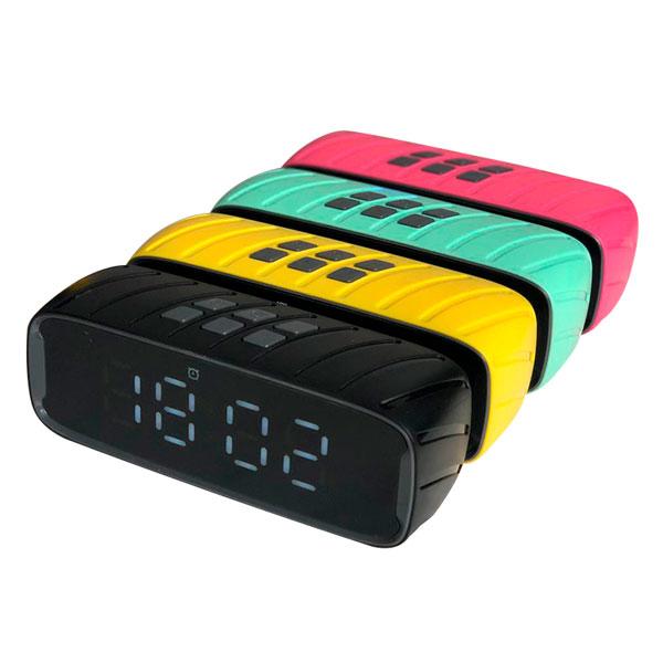 Годинник, будильник, Bluetooth стерео колонка WS-1515 BT c USB, MicroSD і FM