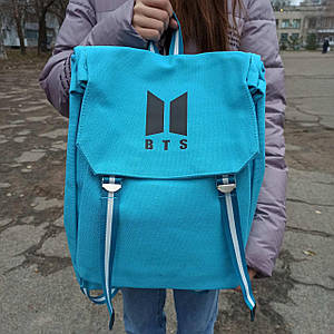 Рюкзак Міський Шкільний БТС BTS Блакитний