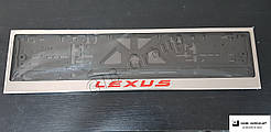 Рамка номерного знаку з написом та логотипом "Lexus"