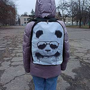 Рюкзак Міський Шкільний Панда Чорний