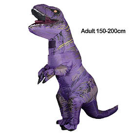 Надувной костюм Тираннозавра, T-Rex косплэй, костюм динозавра T-Rex. Тиранозавр надувной Фиолетовый
