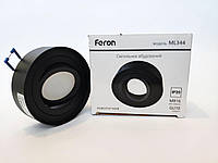 Встраиваемый поворотный светильник Feron ML344 MR16/G5.3 черный, круг, 94*30мм