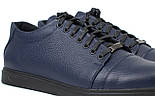 Сині кросівки шкіряні чоловіче взуття великих розмірів демісезонна Rosso Avangard Gushe Flot Blu BS, фото 7
