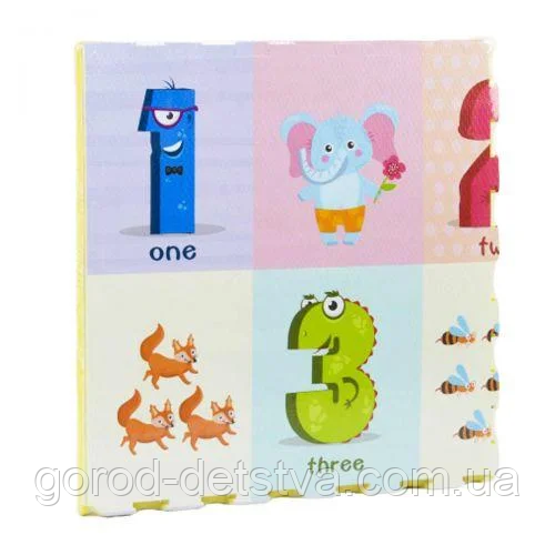 Розвиваючий килимок-пазл EVA С36624 Цифри, 4 пазла, розмір одного пазла 60 х 60см, фото 1
