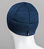 В'язана вовняна шапка з відворотом на флісі Nord (171812), Темно-синій, фото 2