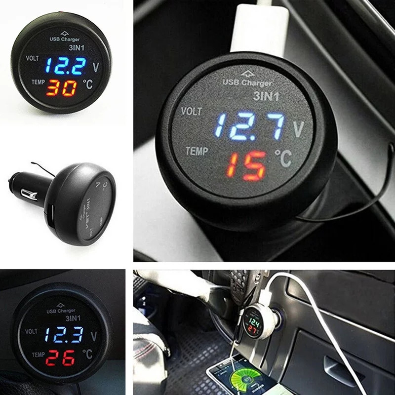 Зарядка в штатне місце 4.2 A два порти USB вольтметр TOYOTA універсальна