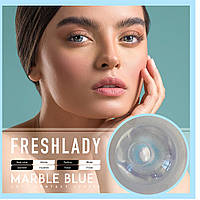 Линзы для глаз цветные Fresh Lady оттеночные серые с голубой серединкой