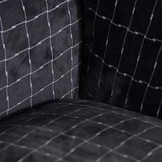 Чохол на Крісло еластичний мікрофібра-велюр Темно-Сірий, фото 3