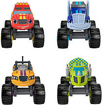 Fisher-Price Набір Вспиш та диво машинки (Вспиш, Зеґ, Крушіла і Рик 4 шт.) Blaze & the Monster Machines, фото 3