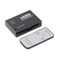 Перемикач Hdmi 3 порти (світчер) міні + пульт