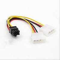 Перехідник для живлення PCI-e 2*Molex — 6pin (для відеокарт) (CC-PSU-86)