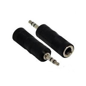 Переходник 3,5 штекер -6,3 гнездо пластик, фото 1