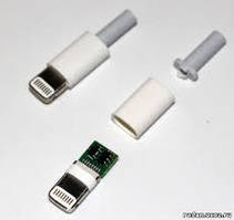 Штекер iPhone Lightning, под шнур, разборной