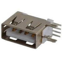 Гніздо USB тип А монтажне, кутове, коротке