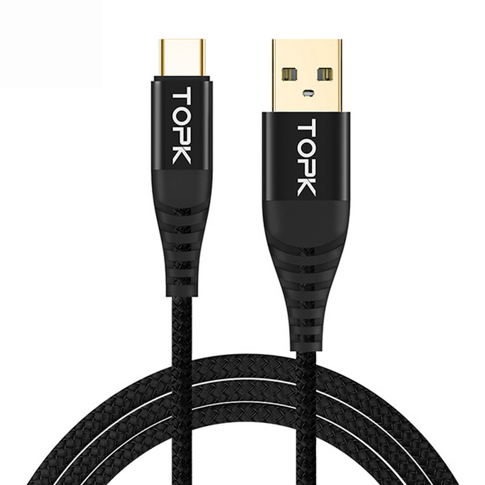 Кабель TOPK USB (T2) Type-C (100 см) Black