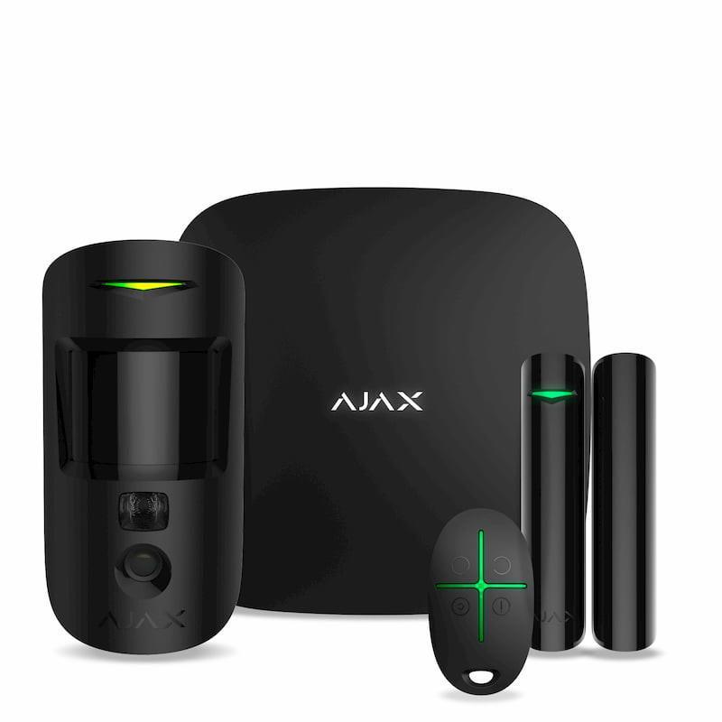 Комплект охоронной сигналізації Ajax StarterKit Cam, Ethernet, 2G, Фото при тривозі, чорний