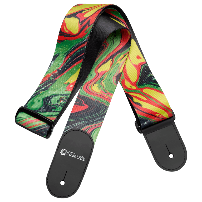 Гітарний ремінь DIMARZIO STEVE VAI PRINT - GREEN UNIVERSE, фото 1