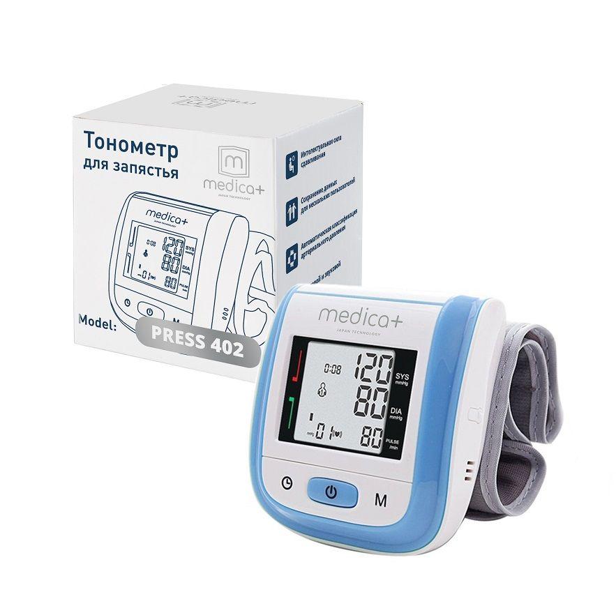 Тонометр MEDICA+ PRESS 402 BL автоматичний на зап'ястку гарантія 2 роки